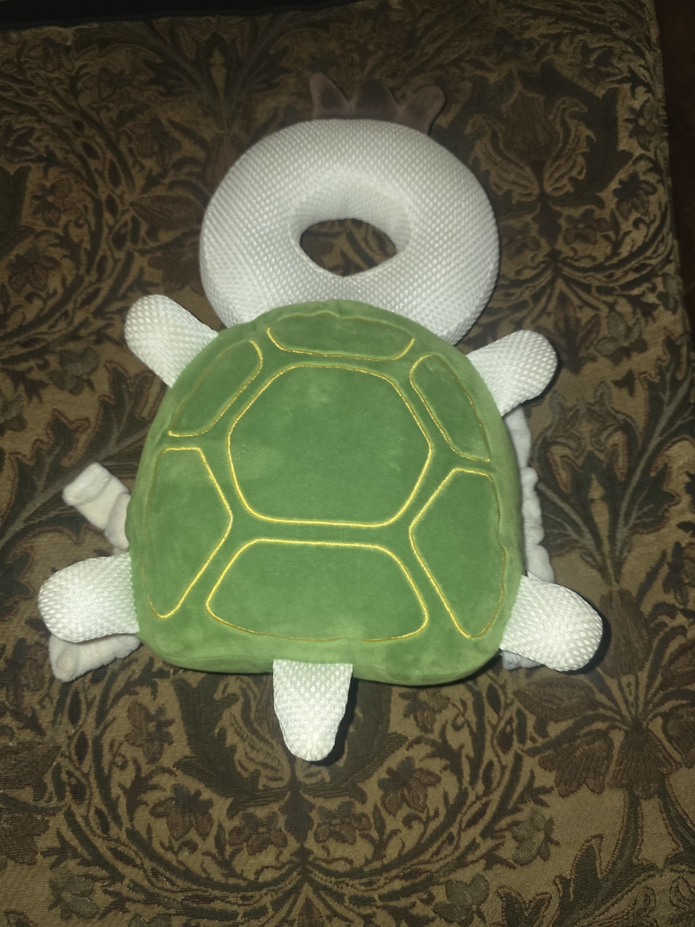 Plush Turtle Small Pet Comfort Toy in Green and White